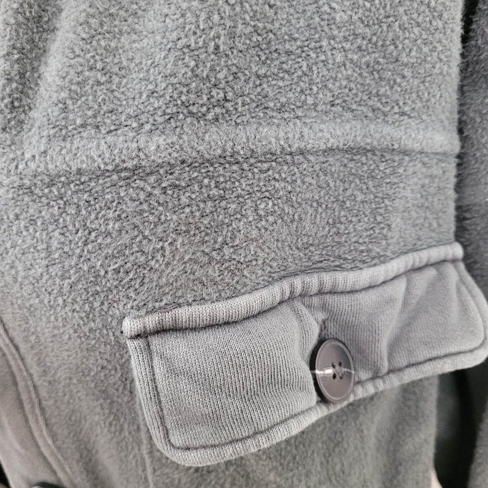 Gray Button-Down Shirt (Thin Shacket) - image 3